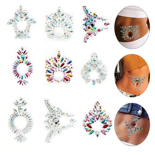 Face and Neck temporary JEWELLERY stick-ons for women - Shhh...