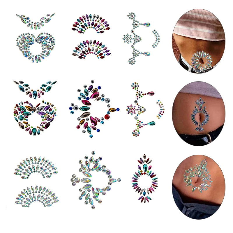 Face and Neck temporary JEWELLERY stick-ons for women - Shhh...