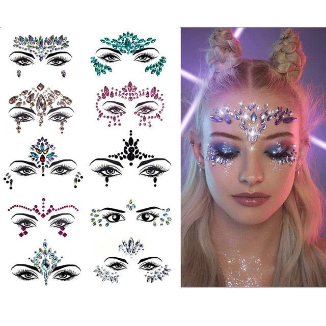 Face and Neck temporary JEWELLERY stick-ons for women - Shhh...