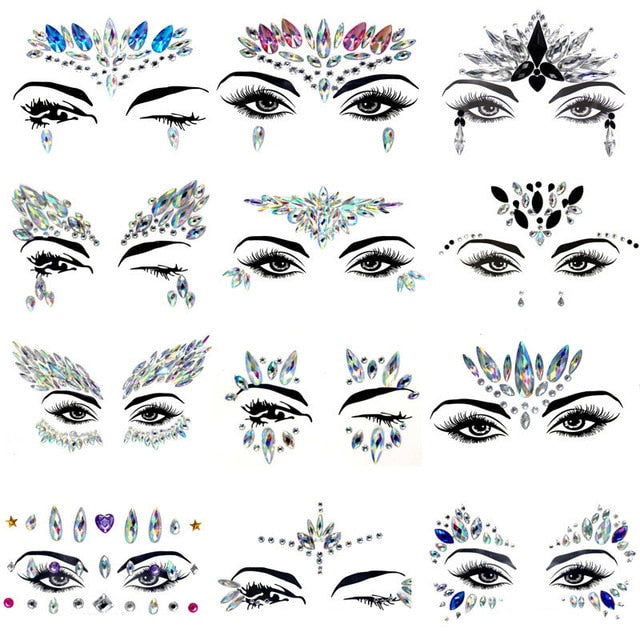 Face and Neck temporary JEWELLERY stick-ons for women - Shhh...