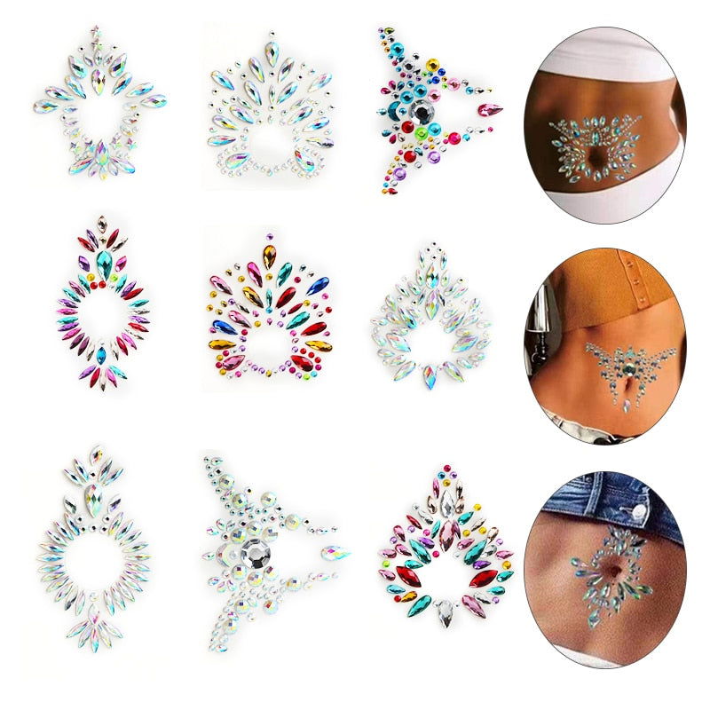 Face and Neck temporary JEWELLERY stick-ons for women - Shhh...