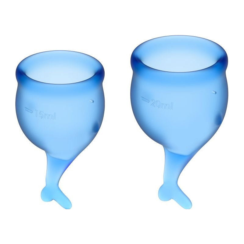 Feel Secure Menstrual Cup Dark Blue 2pcs - Shhh...