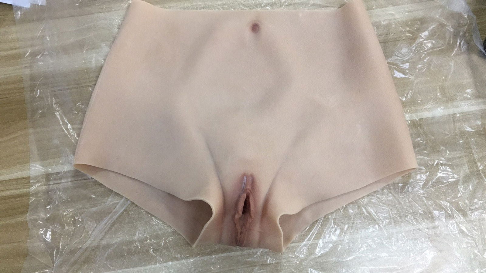 Female torso pants in silicone with penis sleeve & vaginal tract - Shhh...