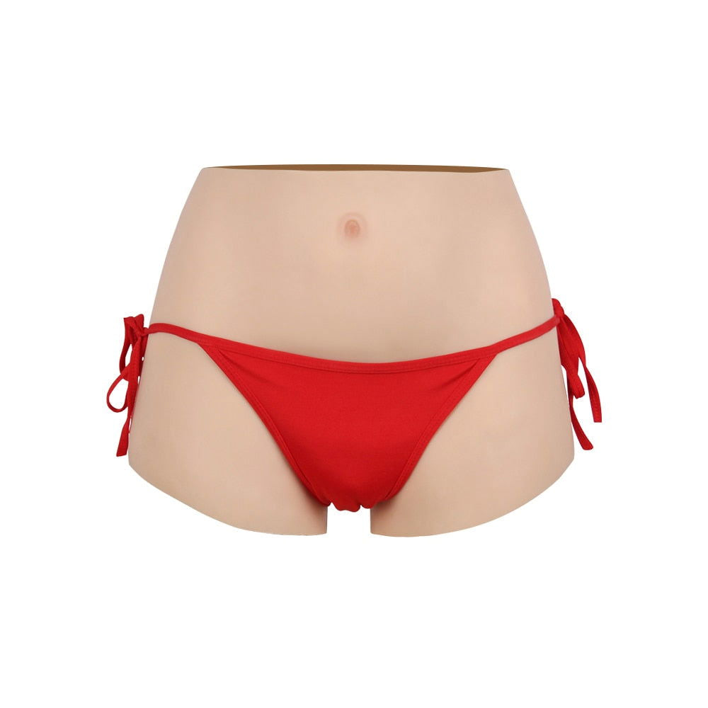 Female torso pants in silicone with penis sleeve & vaginal tract - Shhh...