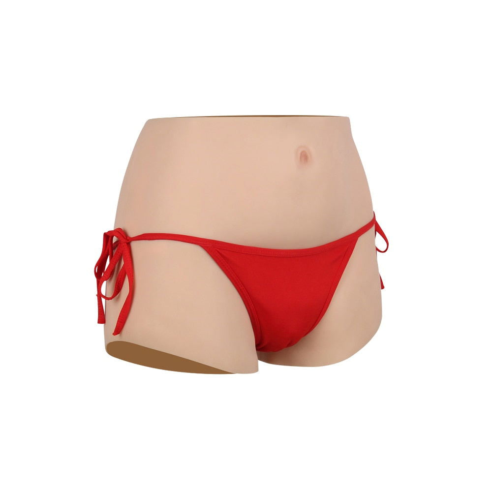 Female torso pants in silicone with penis sleeve & vaginal tract - Shhh...
