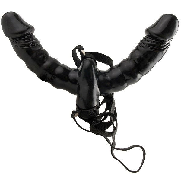 Fetish Fantasy Series - Double-Delight VIBRATING Strap-on - Shhh...