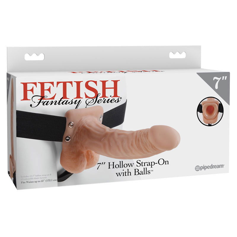 Fetish Fantasy Series 7'' Hollow Strap-On With Balls - 17.8 cm - Shhh...