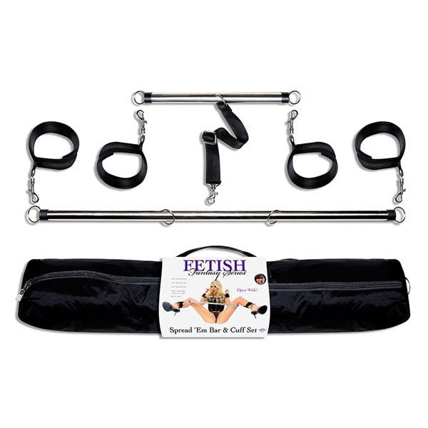Fetish Fantasy Series Spread 'em Bar & Cuff Restraint Set - Shhh...