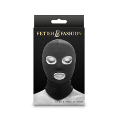 Fetish & Fashion Eyes & Mouth Hood - Black - Shhh...