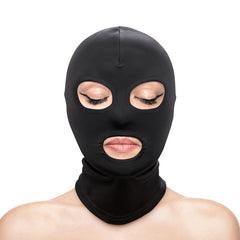 Fetish & Fashion Eyes & Mouth Hood - Black - Shhh...