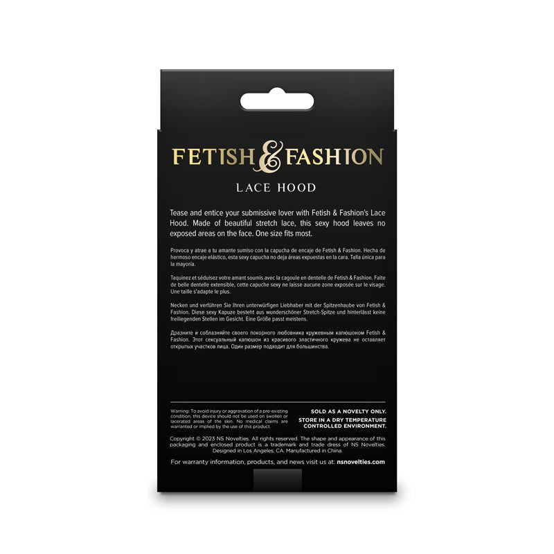 Fetish & Fashion Lace Veil Hood - Black - Shhh...