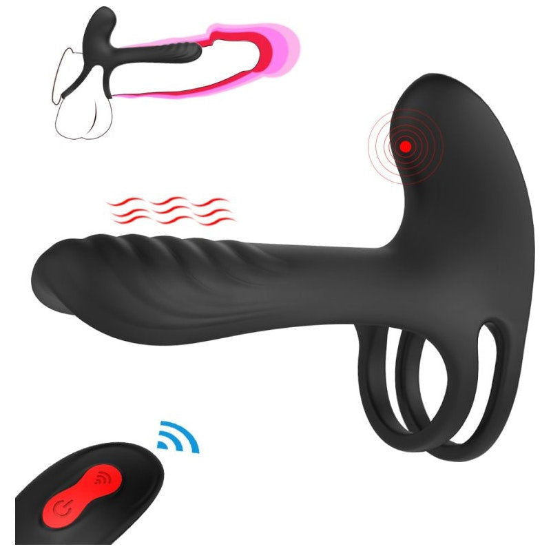 Frank Remote Control Vibrating Penis Shaft and Clit Stim Enhancer - Shhh...