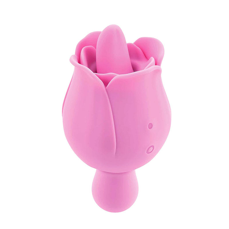 Adam & Eve EVES RAVISHING CLIT FLICKING ROSE -  USB Rechargeable Rose Flicking Stimulator
