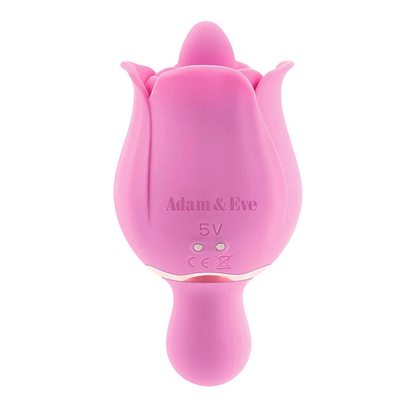 Adam & Eve EVES RAVISHING CLIT FLICKING ROSE - Pink USB Rechargeable Rose Flicking Stimulator