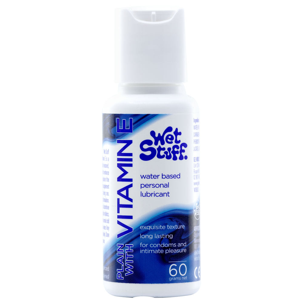 Wet Stuff PLAIN Vitamin E Charged Water Based Lubricant - 60 gram Bottle