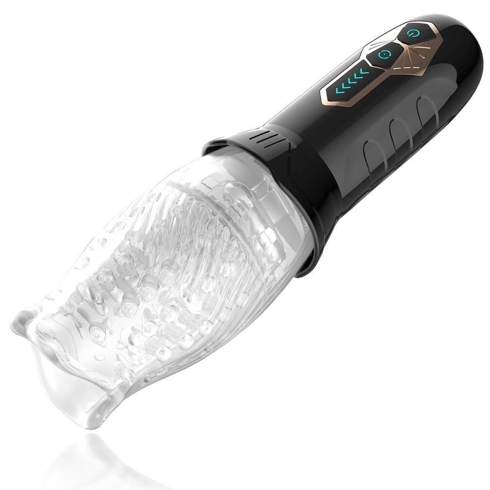 Adam & Eve Adam's Gawk Gawk Rotating Masturbator - Clear