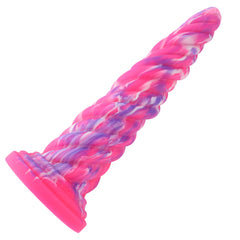 HiSmith Spiral Tapered Fantasy Dildo With Kliclok - Pink 25.5 cm Fantasy Dildo with Kliclok Machine Attachment