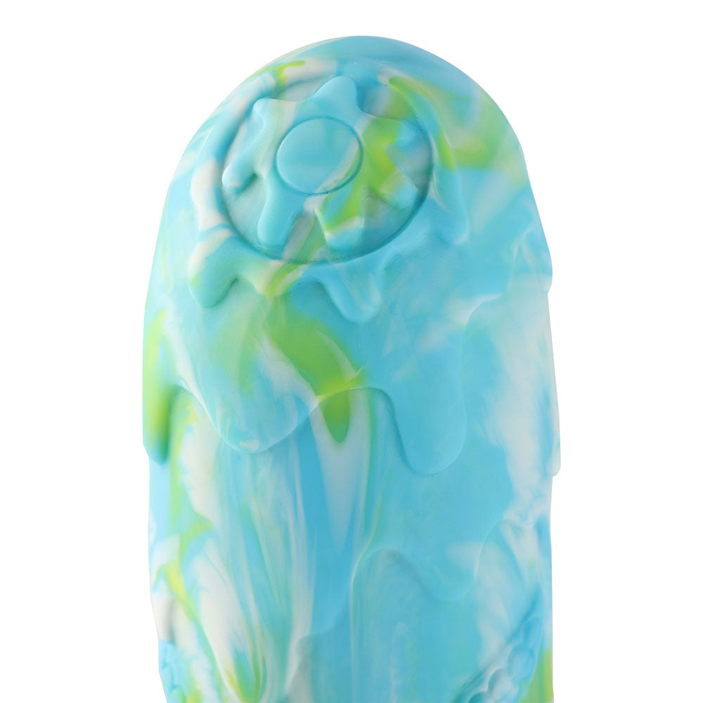 HiSmith Melting Snow Dildo with Kliclok - Blue 23.9 cm Dildo with Kliclok Machine Attachment