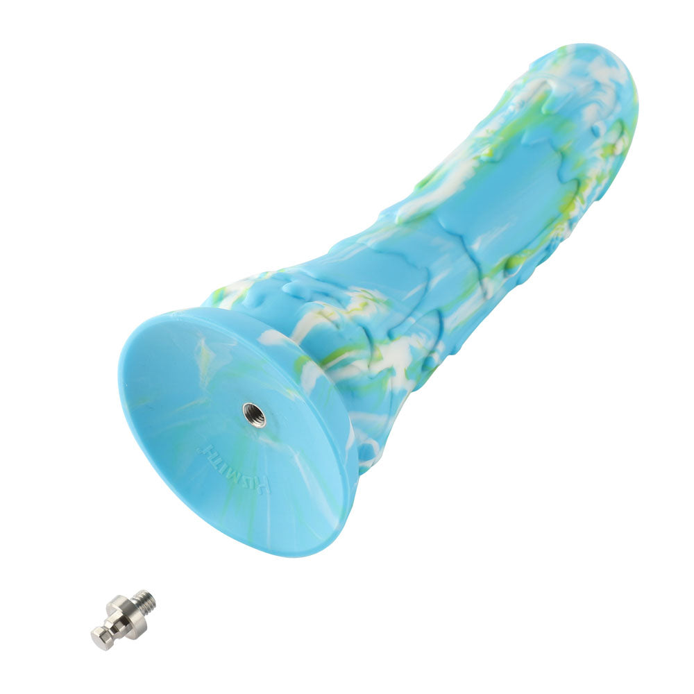 HiSmith Melting Snow Dildo with Kliclok - Blue 23.9 cm Dildo with Kliclok Machine Attachment