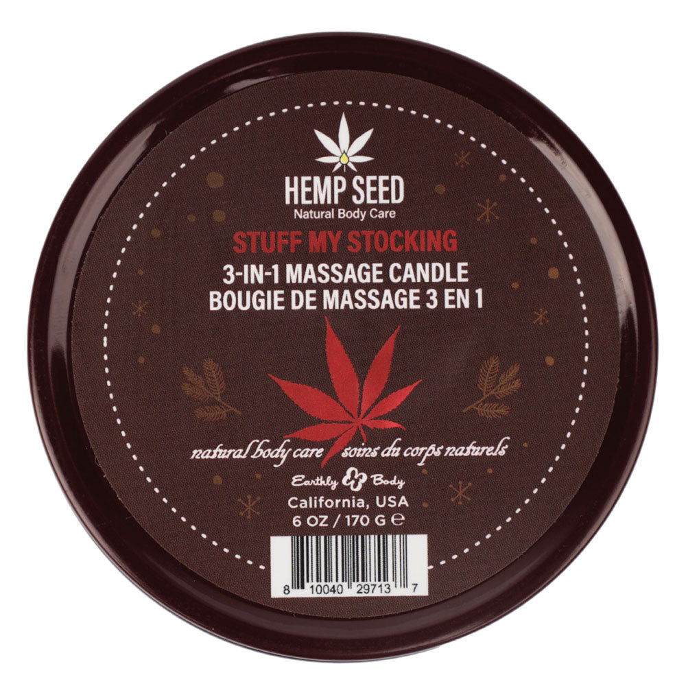 Hemp Seed 3-In-1 Massage Candle - Pomegranate, Charred Firewood, Brown Sugar 170 g