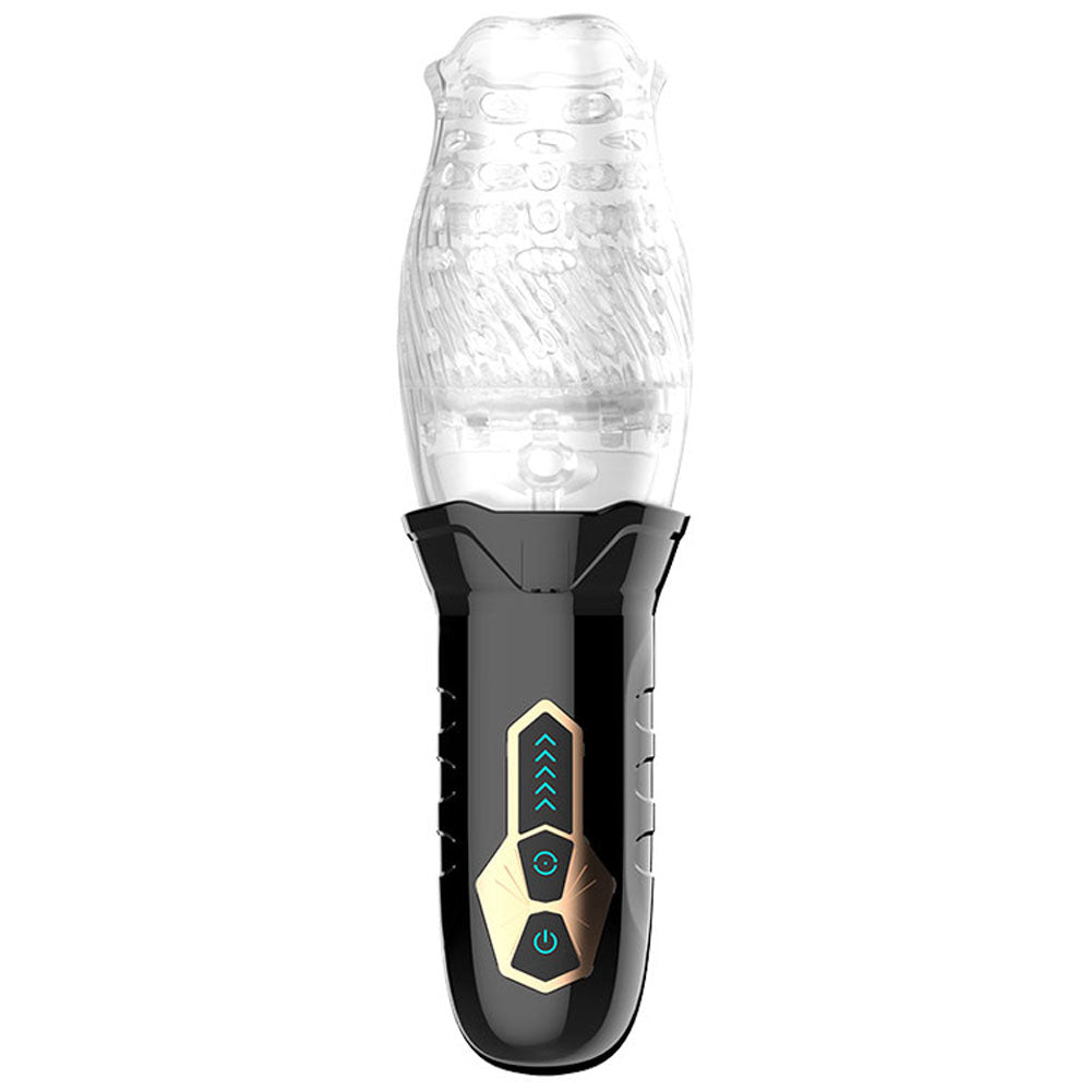Adam & Eve Adam's Gawk Gawk Rotating Masturbator - Clear