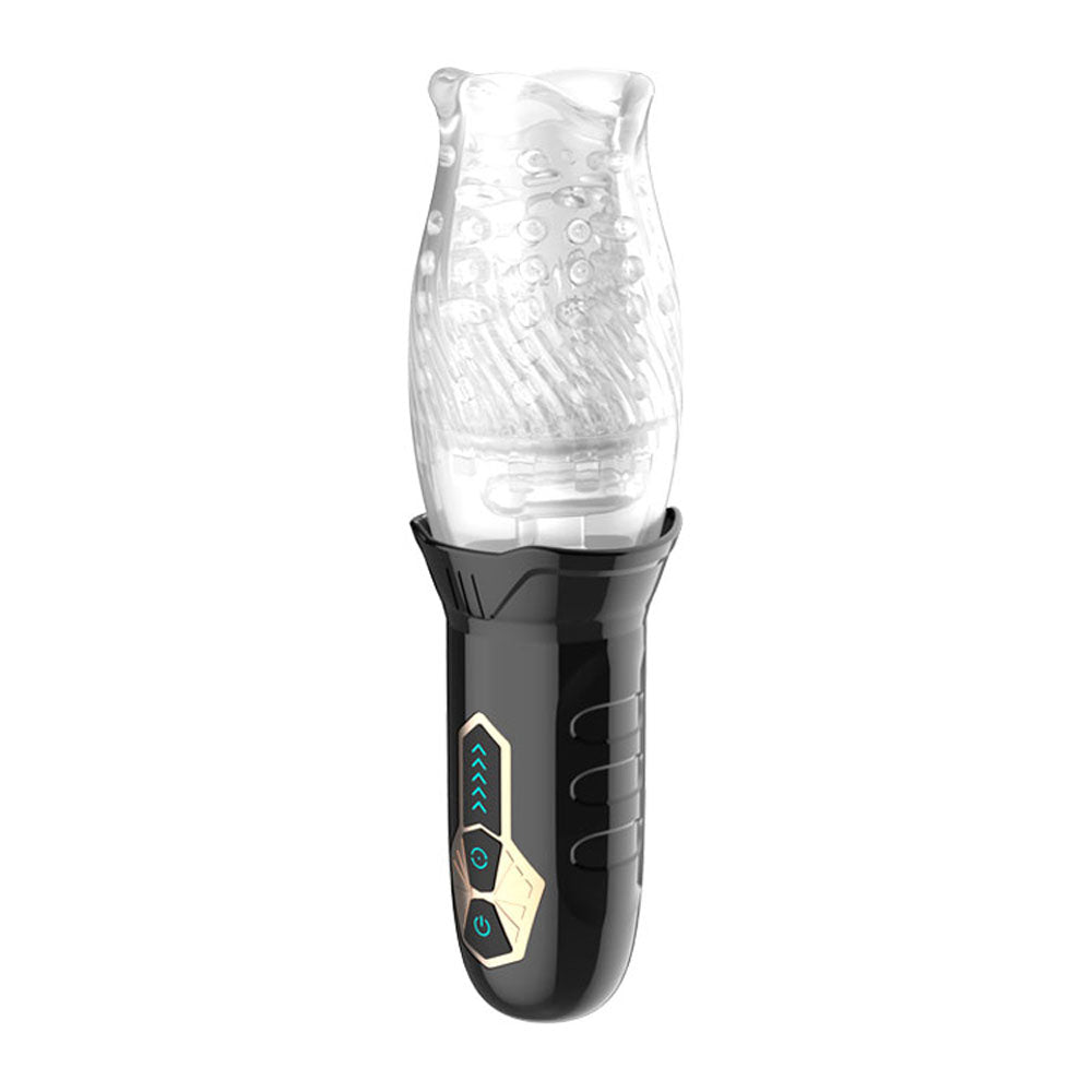 Adam & Eve Adam's Gawk Gawk Rotating Masturbator - Clear