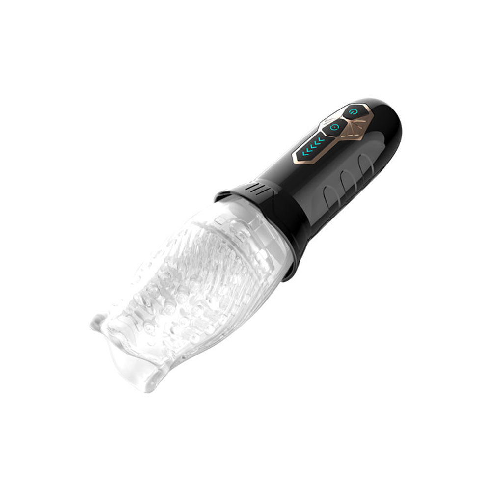 Adam & Eve Adam's Gawk Gawk Rotating Masturbator - Clear