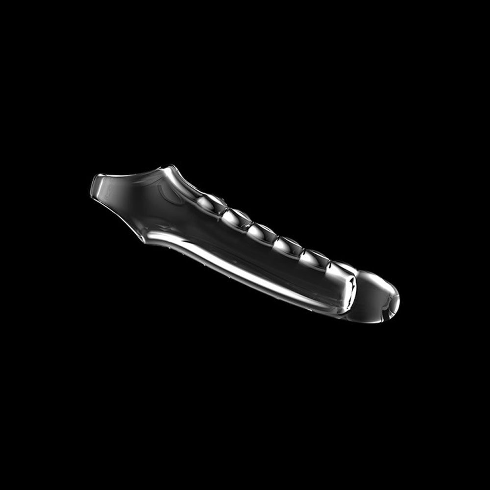 Adam & Eve Ridged Rider 2 Inch 50mm Penis Extension - Clear