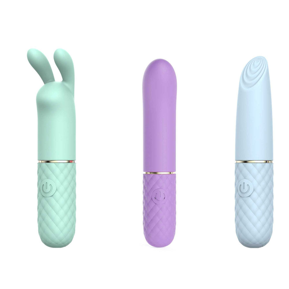 Adam & Eve TRIPLE PLEASURES -  USB Rechargeable Vibrators - Set of 3