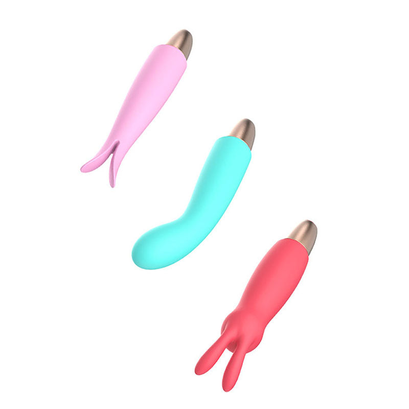 Adam & Eve PLAYFUL SEDUCTION USB Rechargeable Vibrator with 3 Interchangeable Sleeves