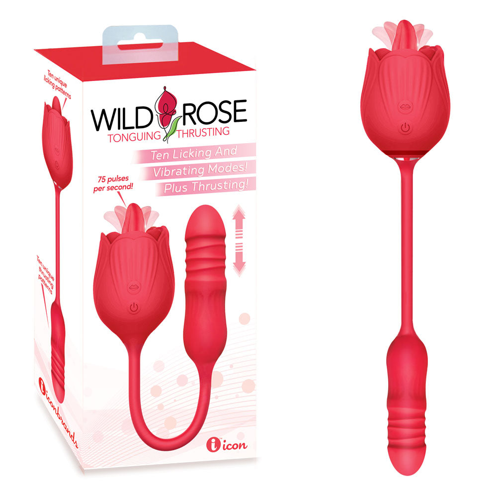 Wild Rose Lick & Thrust Dual Ended Vibe and Clit Stimulator