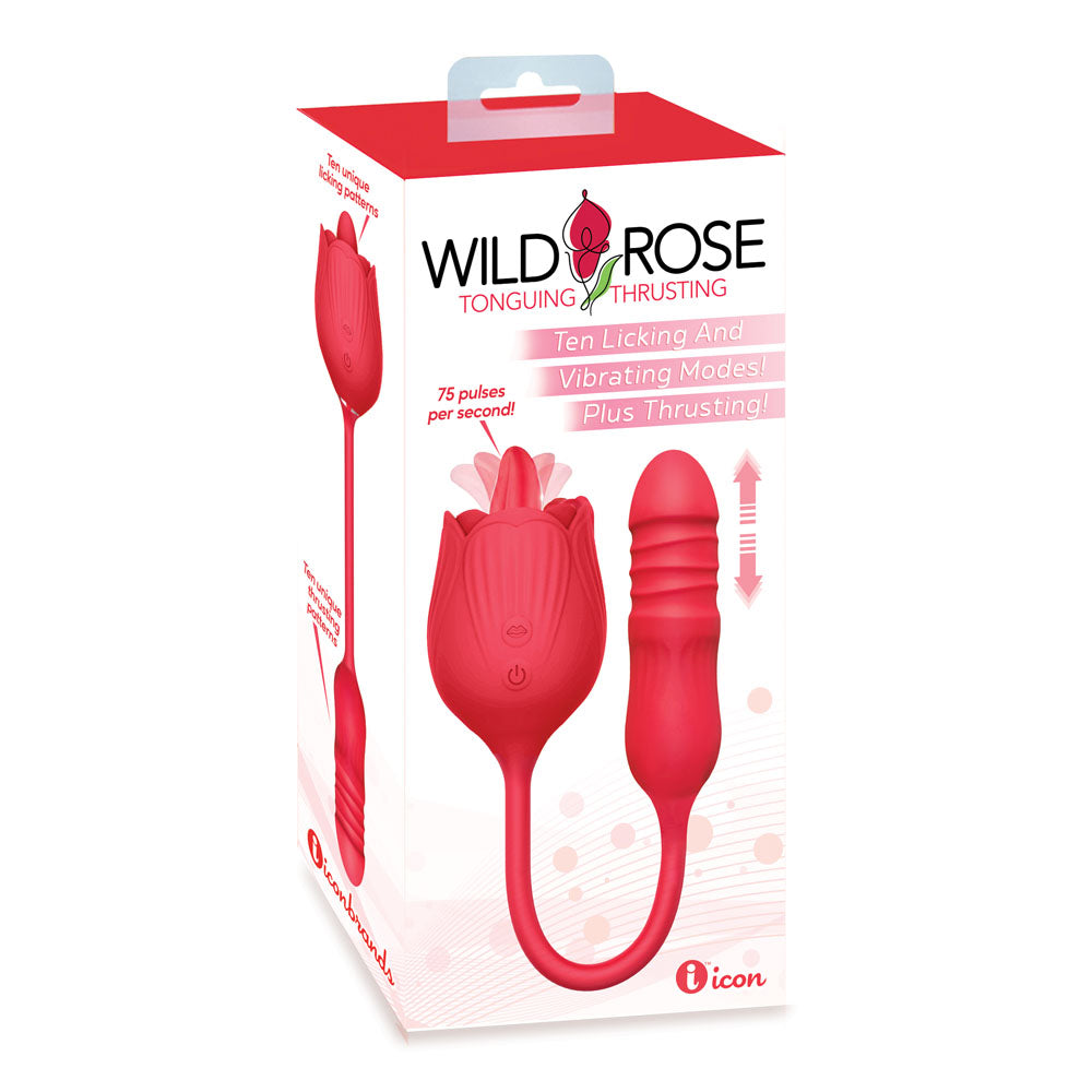 Wild Rose Lick & Thrust Dual Ended Vibe and Clit Stimulator