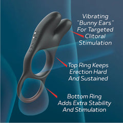 Red Dot Rings V1 -  Vibrating Couples Cock Ring with Remote