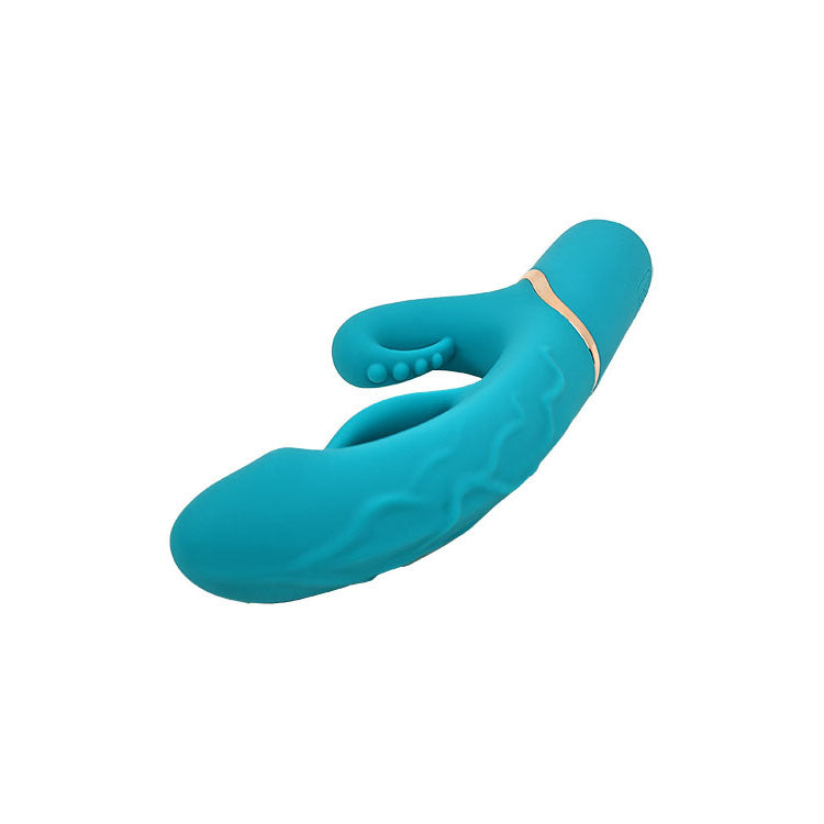 Adam & Eve SIRENS EMBRACE - Teal 24 cm USB Rechargeable Inflatable Rabbit Vibrator
