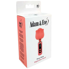 Adam & Eve RIZZY ROSE Mini Wand - Coral - Coral 12.7 cm USB Rechargeable Mini Massager Wand