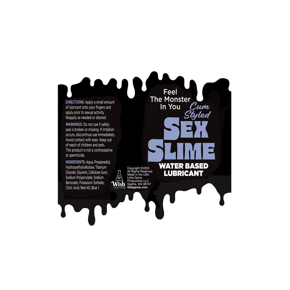 Sex Slime Cum Style Creature Lube Cum Style Water Based Lubricant - 120 ml Bottle