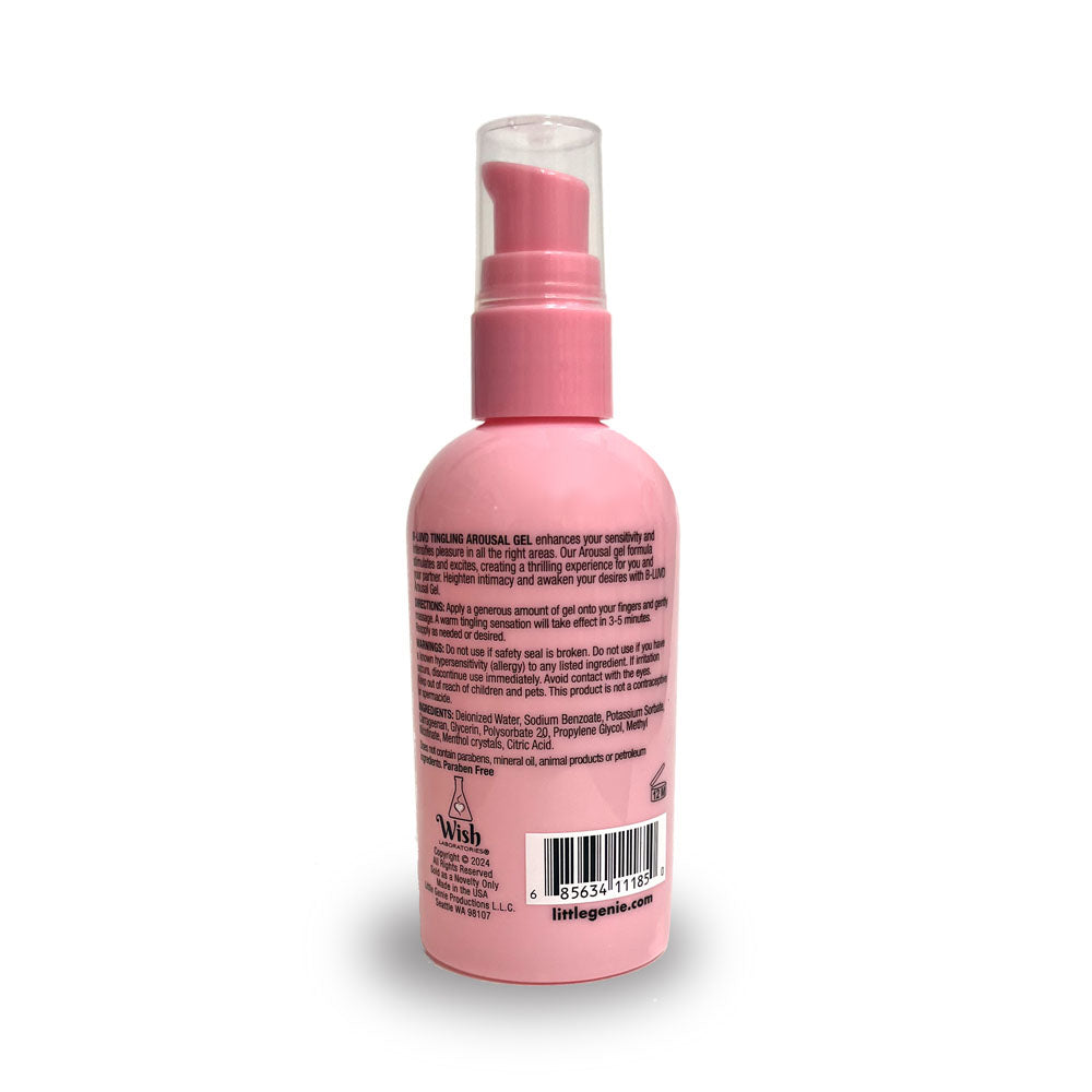 B-LUVD Water Based Unisex Arousal Gel Lubricant - 118 ml Bottle