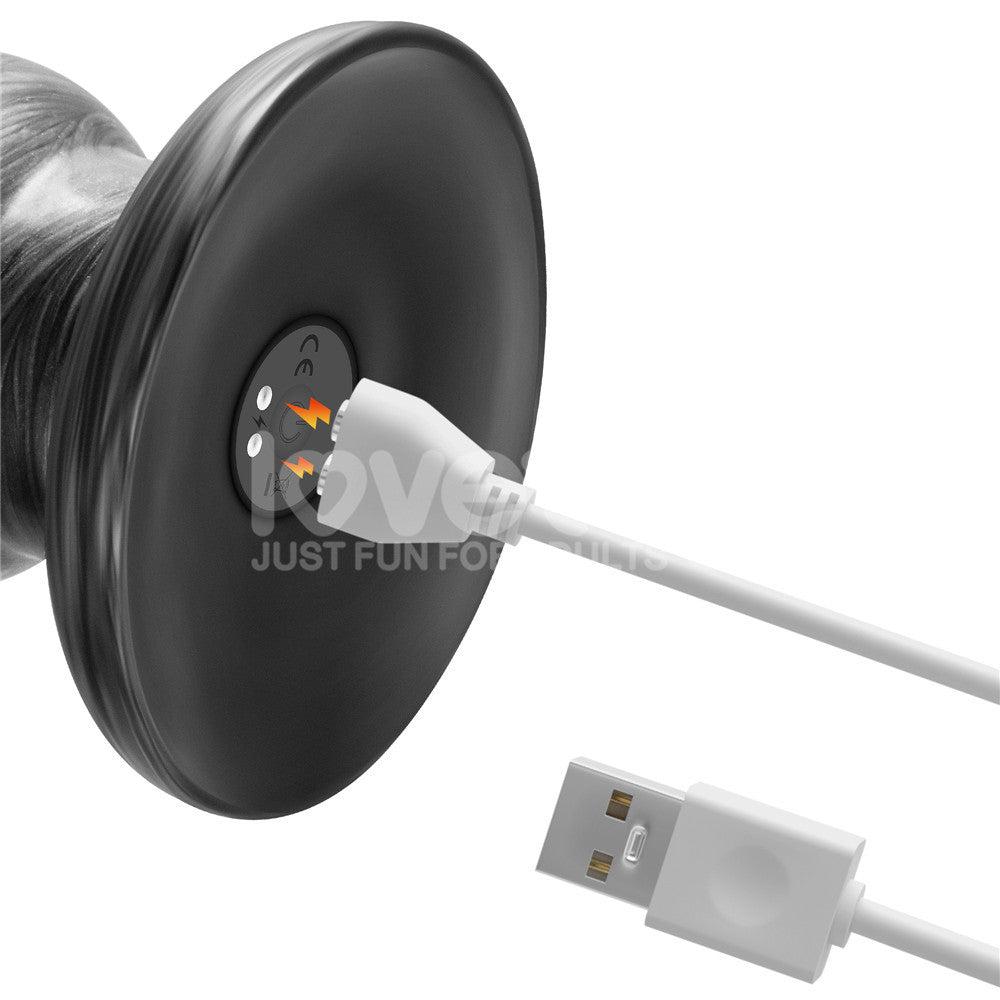 King Sized Vibrating Vibrax Slider - Grey 32.3 cm (12.5'') USB Rechargeable Vibrating Dildo