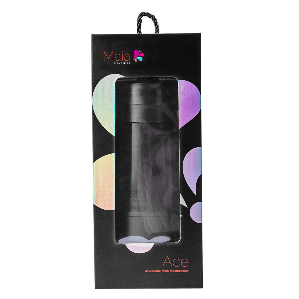Maia ACE Stroker - Black with Clear Entry