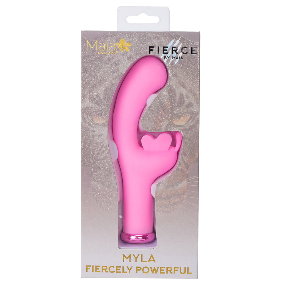 Maia MYLA 15.9 cm USB Rechargeable Butterfly Vibrator - PINK