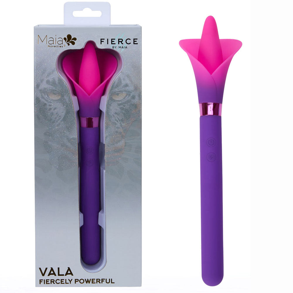 Maia VALA - Purple - Purple/Pink 22.2 cm USB Rechargeable Flower Vibrator