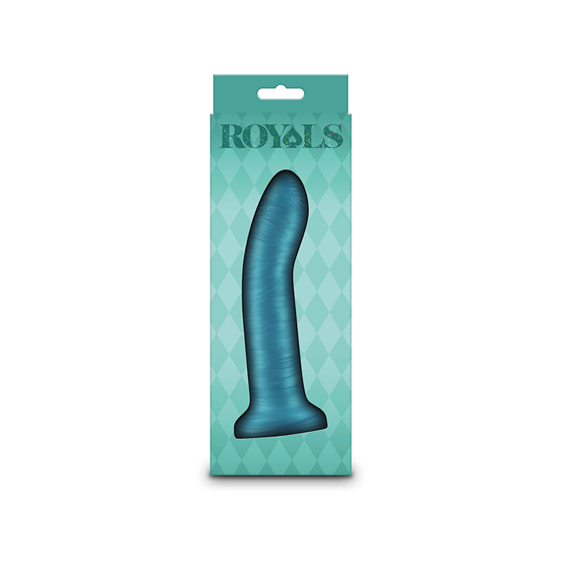 Royals 7" Charlie Silicone Dong 17cm - Metallic Blue