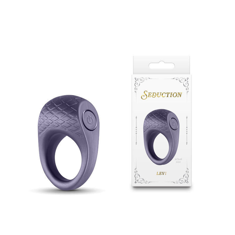 Seduction Levi Vibrating Cock Ring - Metallic Grey