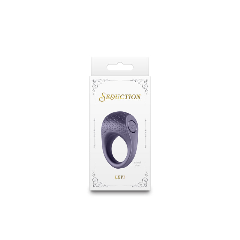 Seduction Levi Vibrating Cock Ring - Metallic Grey