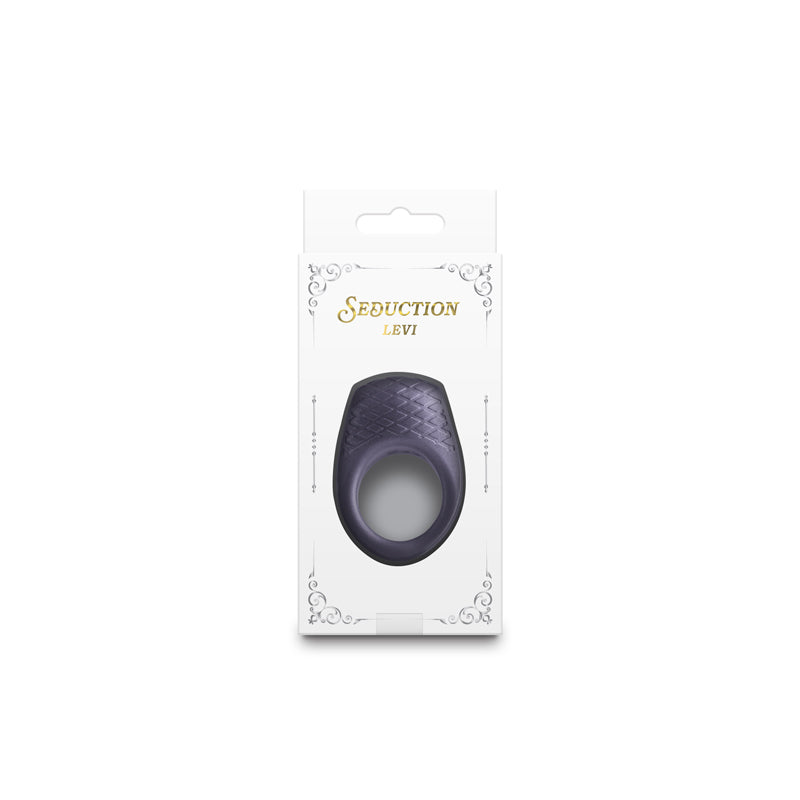 Seduction Levi Vibrating Cock Ring - Metallic Grey