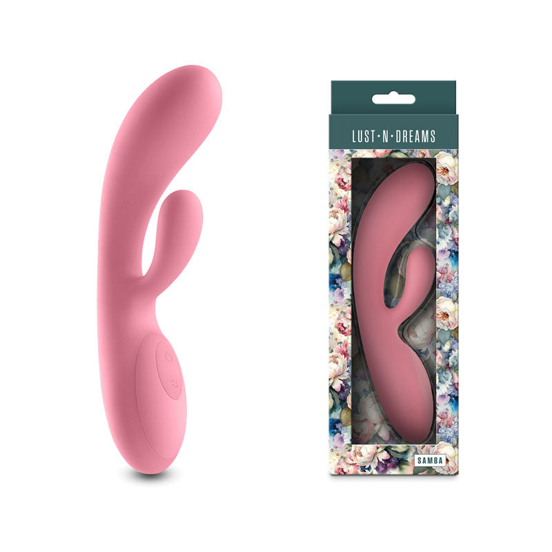 Lust-n-Dreams - Samba - Coral -  19.4 cm USB Rechargeable Rabbit Vibrator
