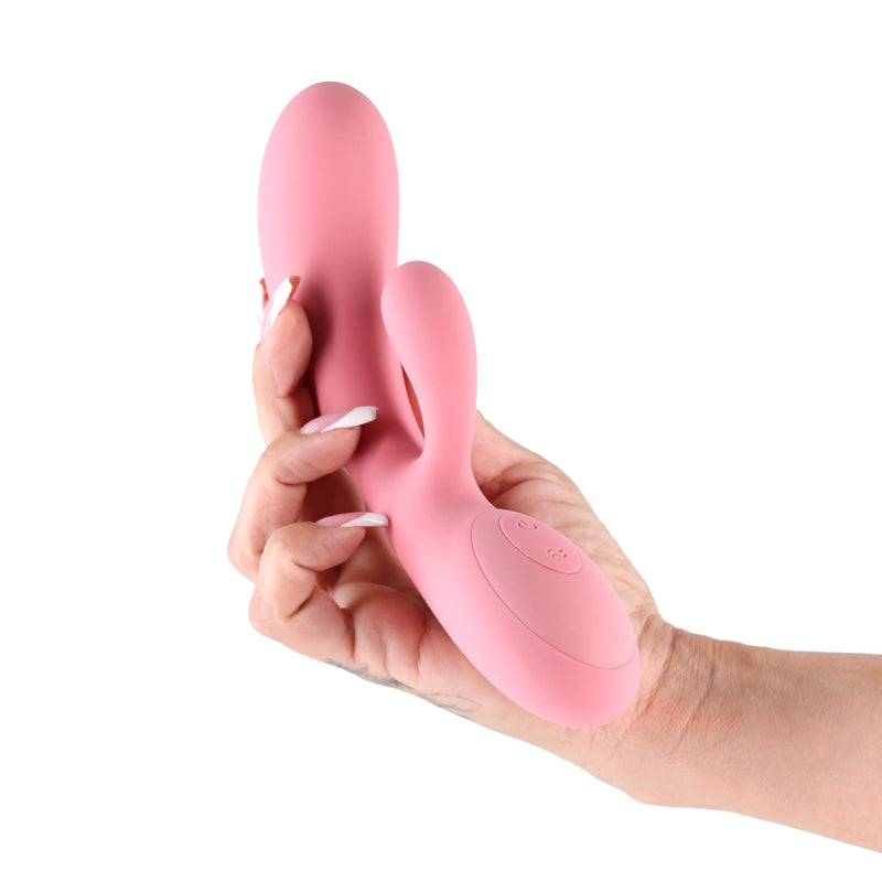 Lust-n-Dreams - Samba - Coral -  19.4 cm USB Rechargeable Rabbit Vibrator
