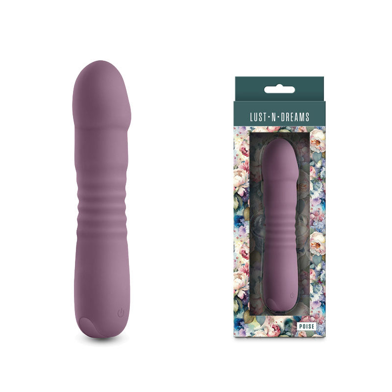 Lust-n-Dreams - Poise - Mauve -  17.3 cm USB Rechargeable Thrusting Vibrator