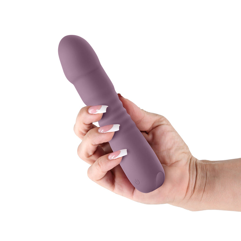Lust-n-Dreams - Poise - Mauve -  17.3 cm USB Rechargeable Thrusting Vibrator