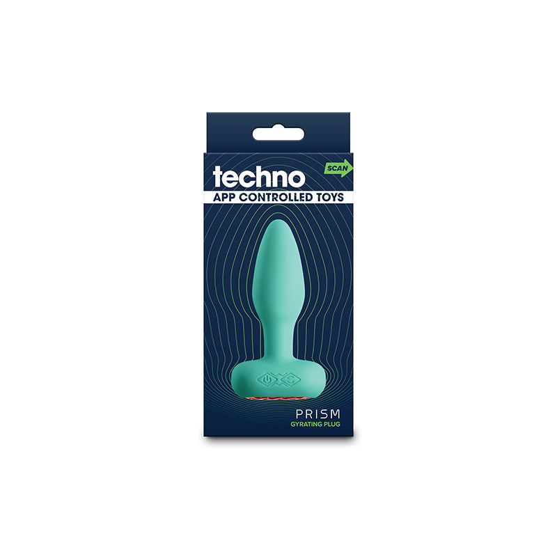 Techno Prism  10.9 cm USB-R Vibrating Butt Plug with App Control - Teal